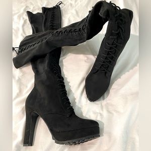 JustFab- Suede Thigh High Boots - Size 8.5